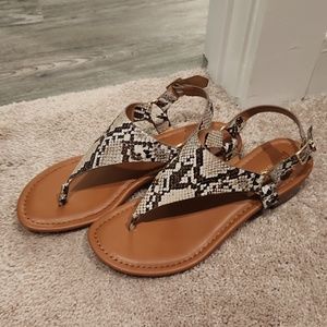 Tommy Hilfiger snake lizard sandals 8 1/2 M